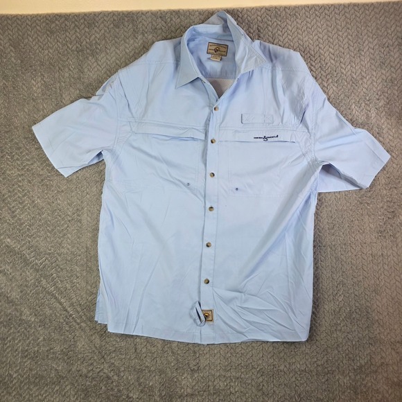 Hook & Tackle Fishing Shirt Lot Men's Medium 2pc Short Sleeve UPF Quick Dry - Picture 11 of 14